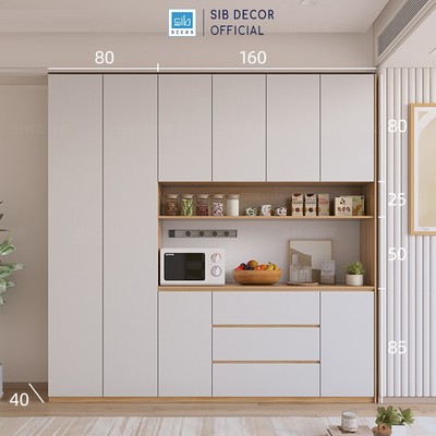 [Chỉ giao lắp tại TP.HCM] Tủ Gỗ Phòng Khách, Nhà Bếp Đa Năng Dài Từ 80cm Đến 240cm SIB Decor KG69