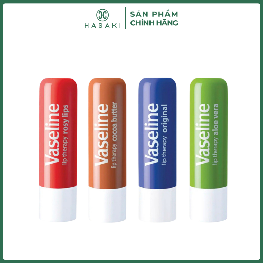 Son Dưỡng Môi Mềm Mịn Vaseline, Chiết Xuất Bơ Cacao, Lô Hội, Hồng Xinh 4.8g Hasaki Sản phẩm chính hãng