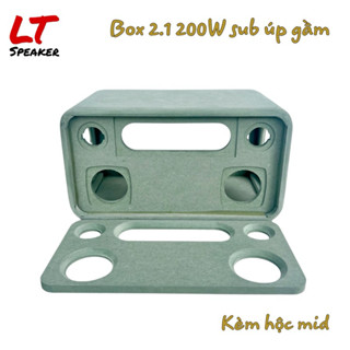 Box loa thô 2.1 200W sub úp gầm 6.5 inch BB3 cộng hưởng kèm hộc mid LT Speaker 