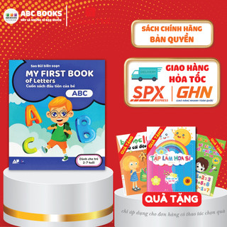 Sách - cuốn sách song ngữ my first book of letters - bé nhận biết chữ cái abc