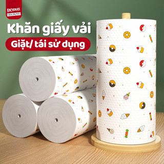 Cuộn 200 Khăn Giấy Vải Lau Đa Năng, Lau Bếp, Lau Chén Bát, Có Thể Tái Sử Dụng, Siêu Thấm Hút.