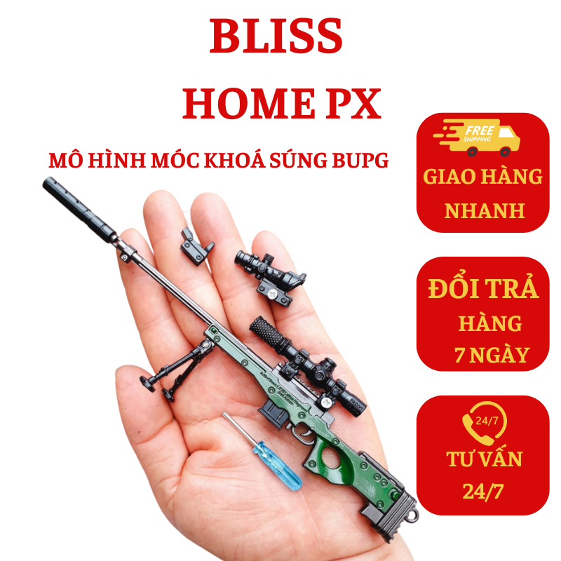 Móc Khóa Mô Hình Súng PUBG Kim Loại - AKM, M416, AWM, Kar98k - Phụ Kiện Game Thủ Độc Đáo