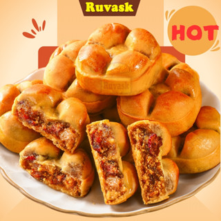[TÚI 1KG] Bánh Táo Đỏ Óc Chó Không Đường  - Bánh Nướng Táo Đỏ Óc Chó Mềm Dẻo Thơm Ngon - Bánh Ruvask