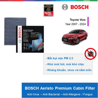 LỌC GIÓ ĐIỀU HÒA THAN HOẠT TÍNH CAO CẤP BOSCH AERISTO PREMIUM: TOYOTA VIOS ĐỜI XE 2007 ĐẾN 2024