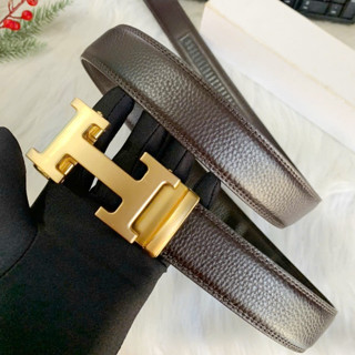Thắt lưng dây nịt nam da bò khoá gạt tự động mặt h sang trọng bản dây 3,5cm giaynamdep218