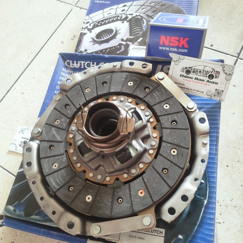 Lá côn+ bàn ép+ bi tê Toyota Zace AISIN Chính hãng
