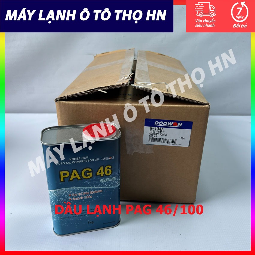 Dầu (nhớt) lạnh PAG100 - PAG46 (1 lít) dùng cho hệ thống điều hòa ô tô Hàng Doowon Hàn Quốc