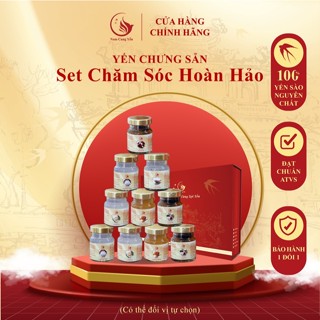 Set Hộp Quà 10 Hũ Tổ Yến Sào Chưng Sẵn mix vị 35%  yến tươi Nam Cung Yến - Quà Tặng, Quà Biếu Tết