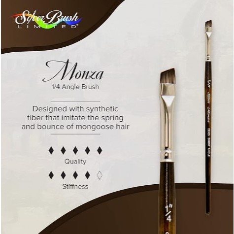 Silver Brush Monza®, Short Angel - 1/4