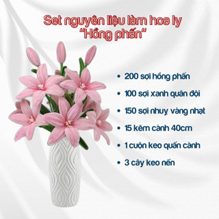 [SET NGUYÊN LIỆU] KẼM NHUNG LÀM HOA TULIP, HOA LY, QUÝT, LÚA, HOA ĐÀO HỒNG, HOA MAI ĐỂ BÀN - DIY BỘ PHỤ KIỆN TRANG TRÍ