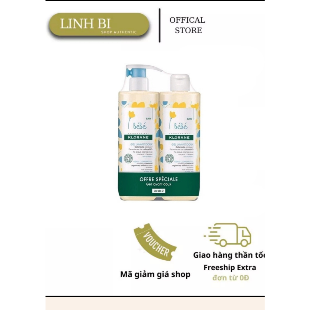GEL TẮM GỘI #KLORANE BEBE MẪU MỚI