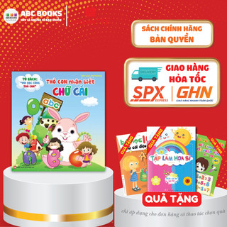 Sách - thỏ con nhận biết chữ cái - sách song ngữ anh - việt