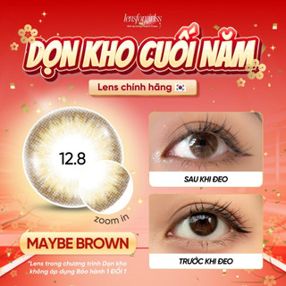   OLENS  Kính áp tròng nâu ánh vàng MAYBE BROWN chính hãng KOREA | HSD 3-6 tháng | Lens cận | LENSFORGIRLSS 
