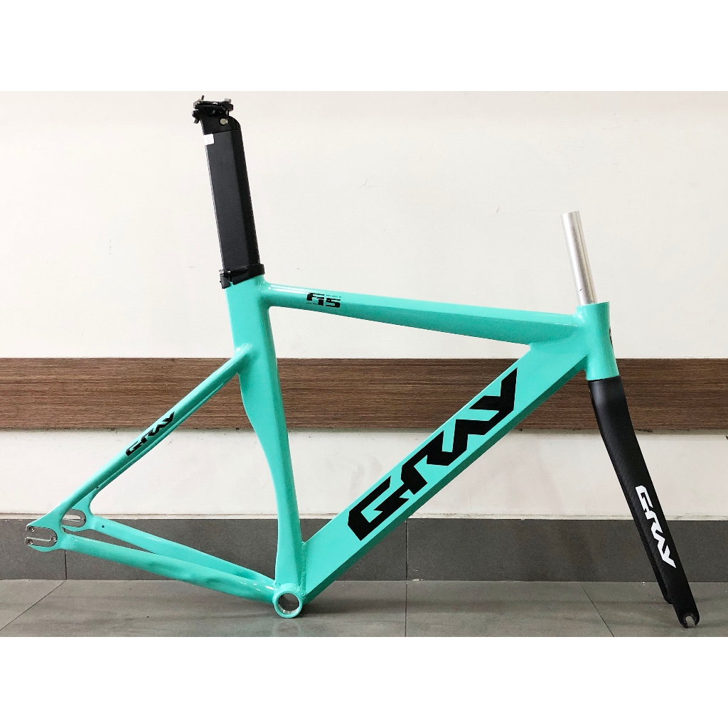 KHUNG SƯỜN XE ĐẠP FIXED GEAR 700c - GRAY F15 - NHÔM - PHUỘC CARBON