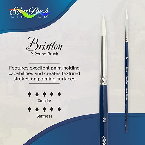 Silver Brush Bristlon® Short handle, Round - 2