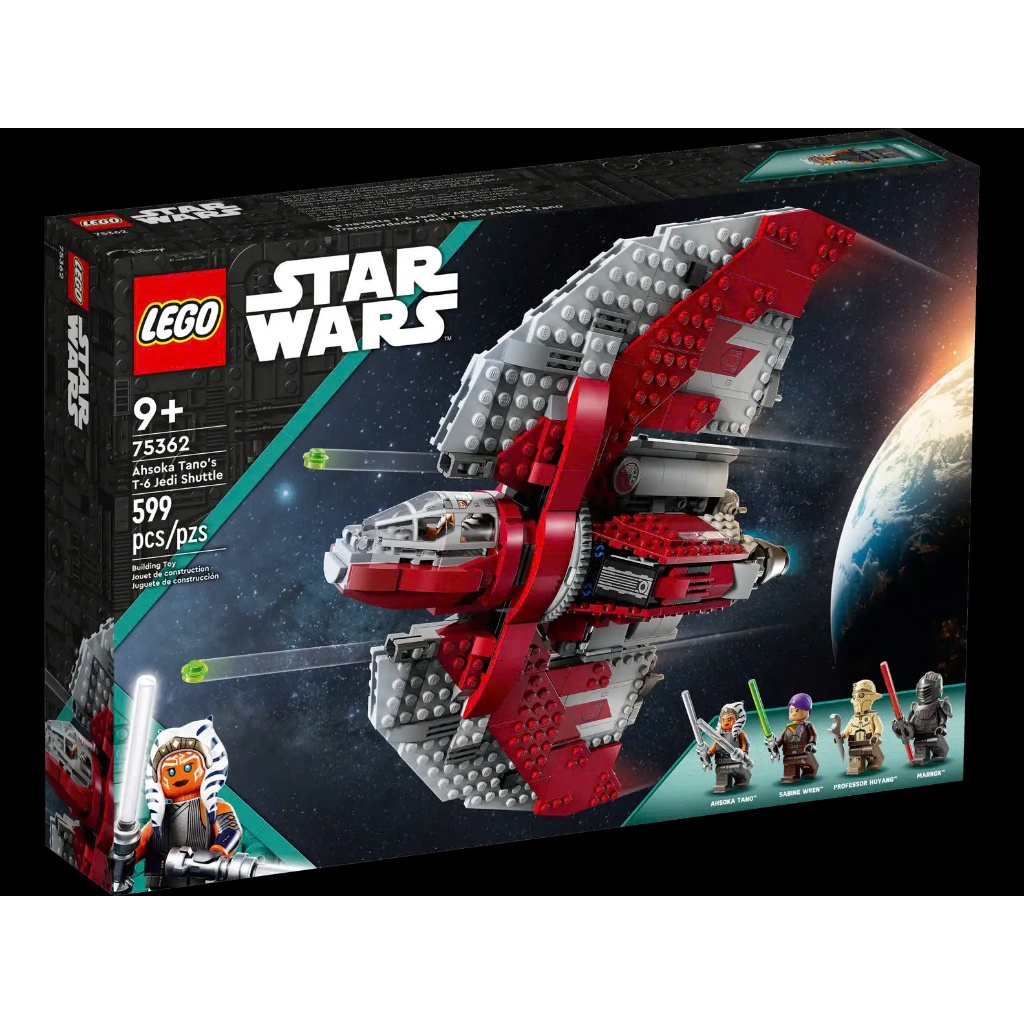 Lego 75362 Đồ Chơi Lắp Ghép Ahsoka Tano's T-6 Jedi Shuttle