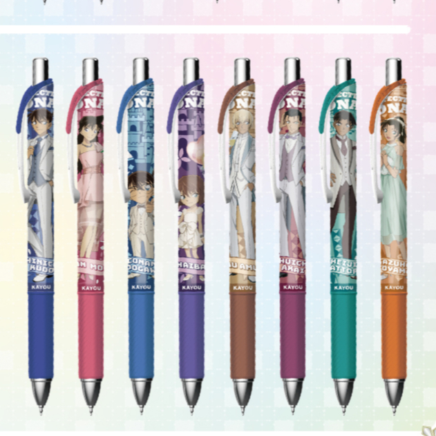 Bộ bút mực nước Conan Kayou kỷ niệm 30 năm ver Trung - Conan Shinichi Ran Heiji Kazuha Kid Amuro Aka
