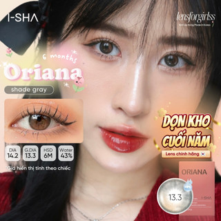  Kính áp tròng hiệu ứng phủ bóng ORIANA SHADE GRAY dành cho mắt nhạy cảm chính hãng I-SHA | LENSFORGIRLSS 