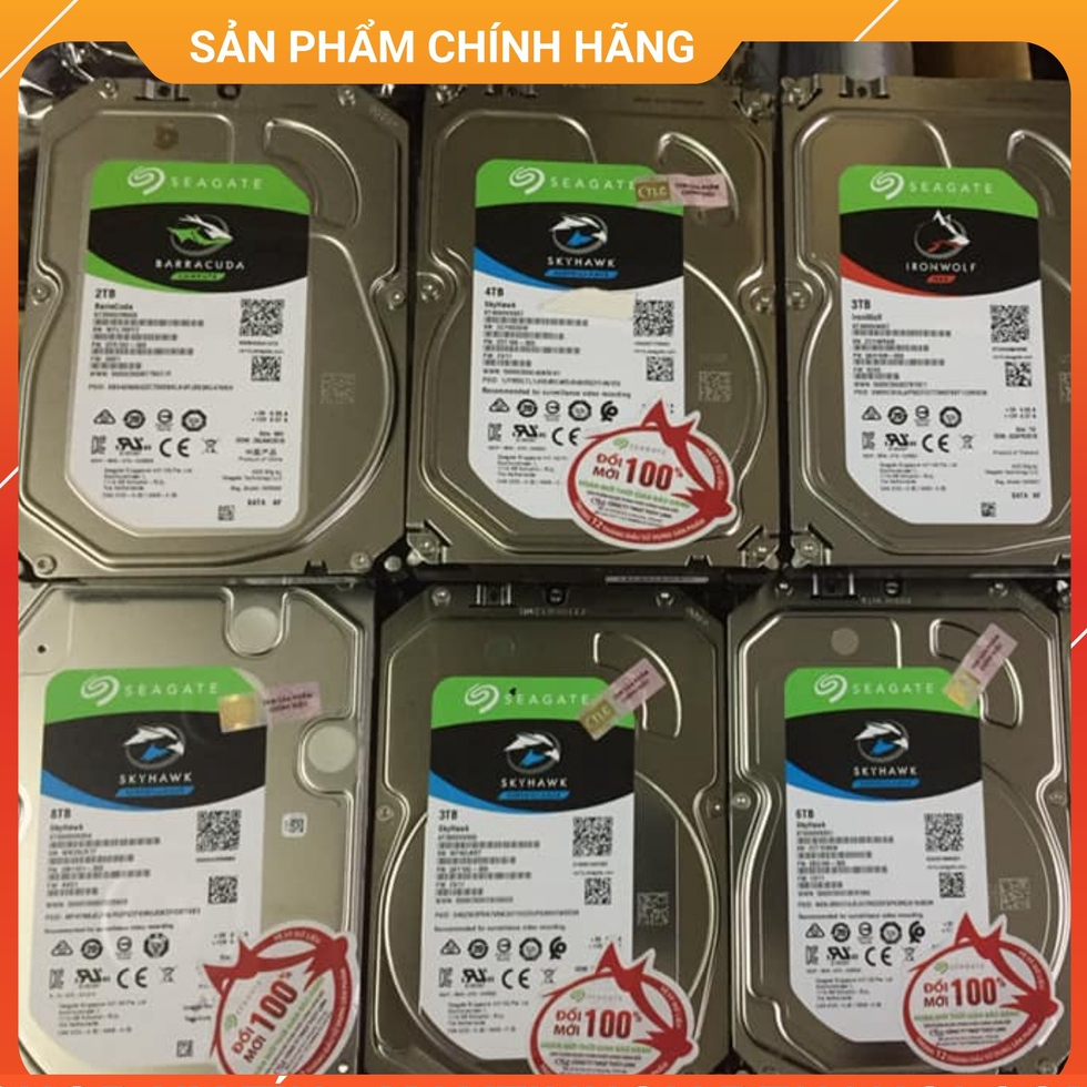 HDD 6Tb 4Tb Seagate Skyhawk new hàng chuyên dụng dùng cho PC lưu trữ, đào coin, làm sever, karaoke, 