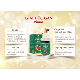 Giải Độc Gan Vimos mát gan tăng cường chức năng gan viêm gan, xơ gan, người uống nhiều bia rượu