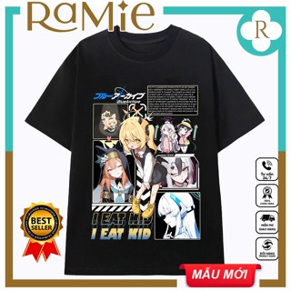 Áo thun meme Blue Archive : I eat Kid - Một đời Liêm Khiết - WOLLAGLE màu đen trắng | Ramiestore3