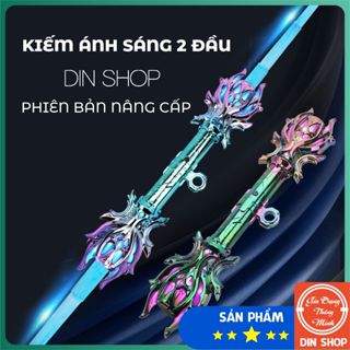 Kiếm Ánh Sáng Laser 2 Đầu Xoay 360 Độ Phiên Bản Cool Ngầu - Quyền Trượng Phát Sáng Đêm Trung Thu Din Shop