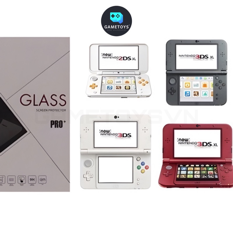 Miếng dán màn hình cường lực độ cứng 9H cho máy Nintendo New 2DS LL - XL / 3DS LL - XL / New 3DS / N