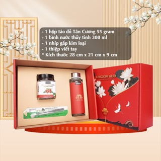Bộ quà tặng, set quà saffron, mật ong, đông trùng hạ thảo Kingdom Herb chính hãng cao cấp