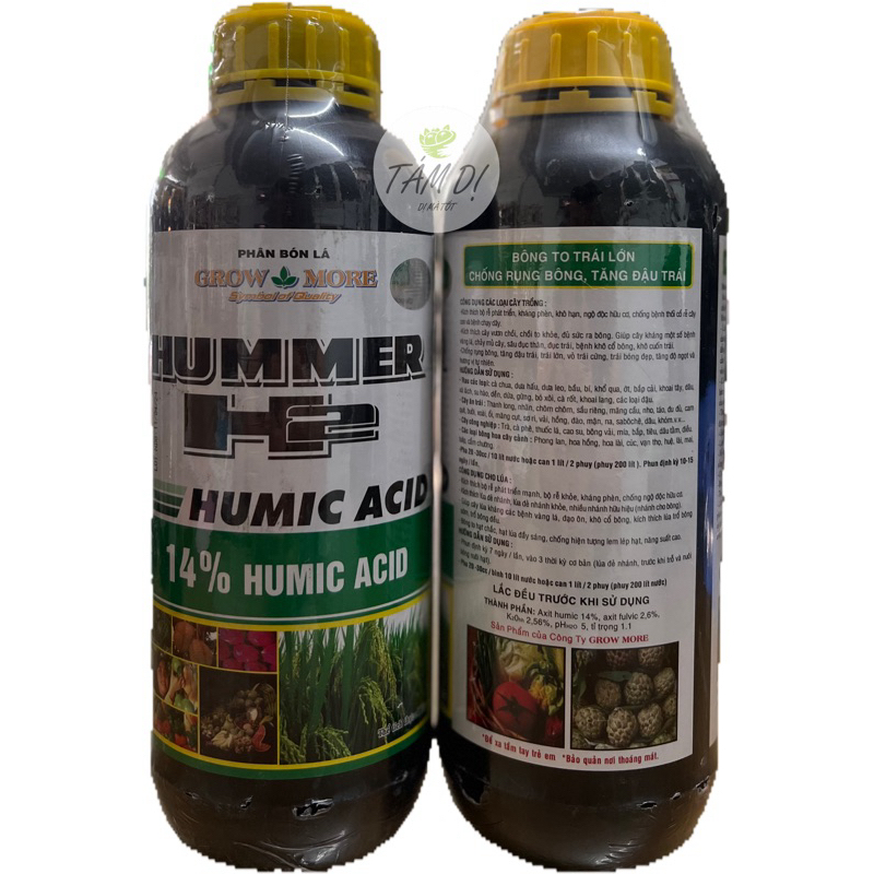 Phân bón lá Growmore Humer H2 Humic Acid 14% loại 1 lít