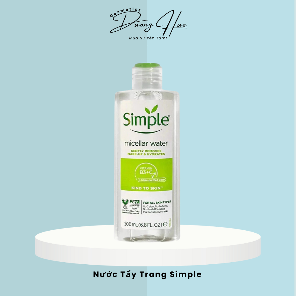 Nước Tẩy Trang Simple Micellar Cleansing Water 200ml (Chính Hãng)