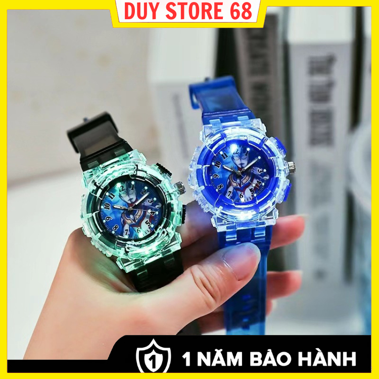 Đồng Hồ Siêu Nhân Nhện Nhiều Màu Cho Bé Trai Có Đèn LED Phát Sáng, Chống Nước
