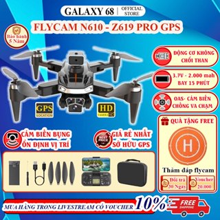 Flycam GPS giá rẻ Zlife Z619 Pro, Drone camera 3 mắt Playcam động cơ không chổi than Pin 2.000 mah