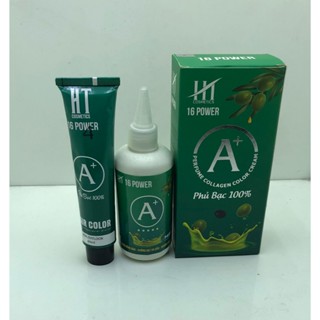  Thuốc nhuộm tóc phủ bạc nâu socola nâu hạt dẻ nâu tây phủ bạc 16 Power 60ml tinh chất olive có oxy đi kèm 