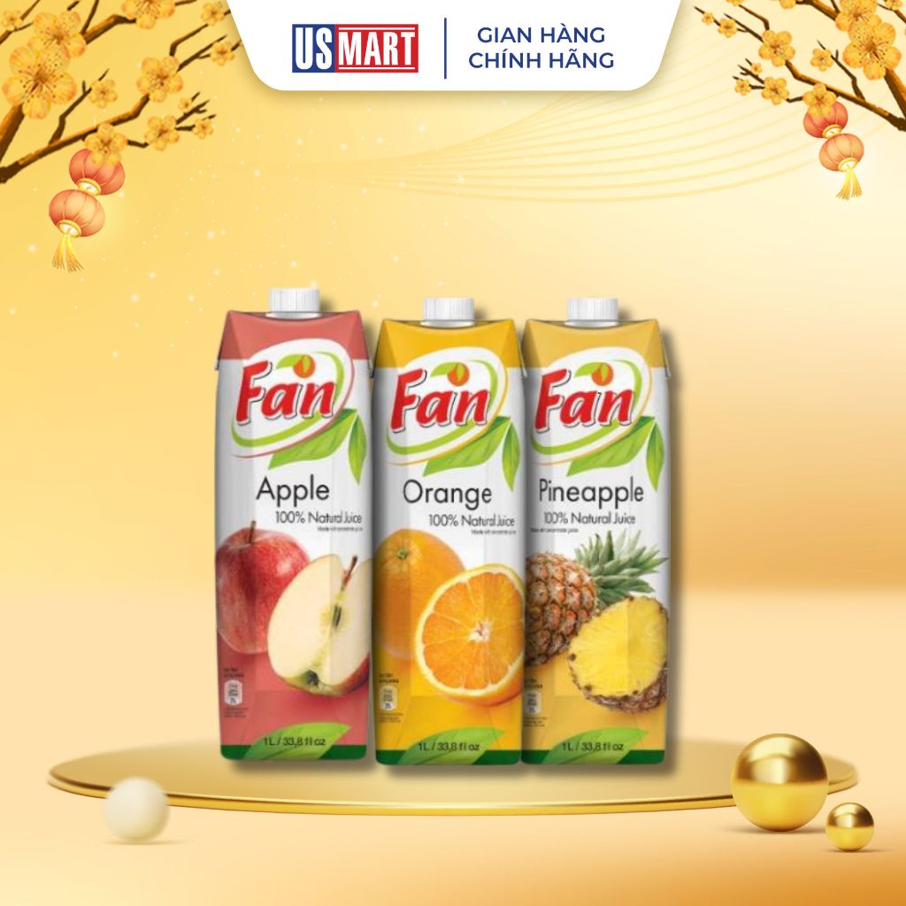 Nước Ép Fan 1L Nguyên Chất Nhiều Vị