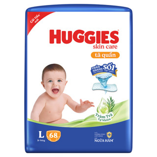 (MẪU MỚI) BỈM HUGGIES TÃ QUẦN VÀ DÁN M74 /L68/XL62/XXL56  ( Bao bì có thể thay đổi theo tùy đợt nhập hàng )