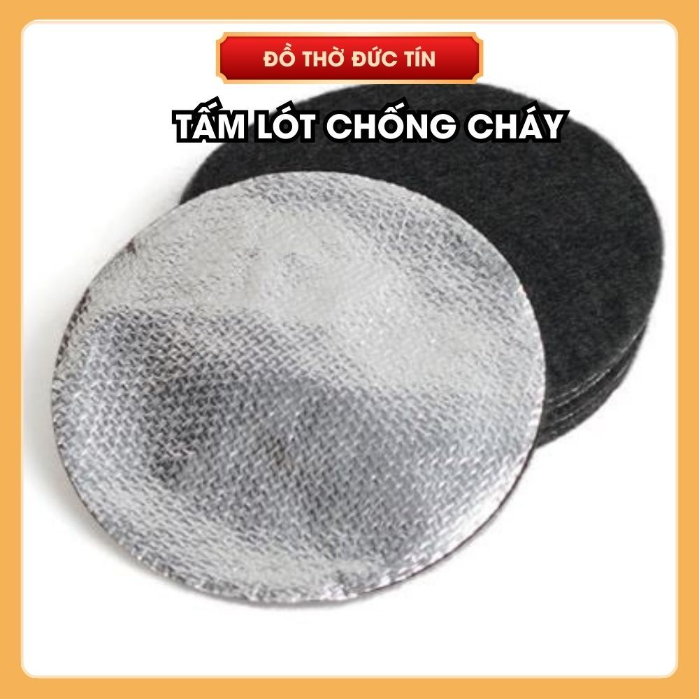 Tấm lót chống cháy lư hương, lư xông trầm cao cấp lót bạc chống cháy Đức Tín
