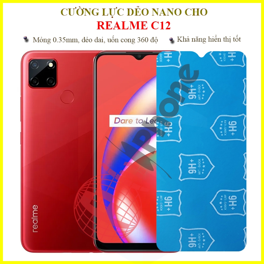 Dán cường lực dẻo nano trong hoặc nhám cho Realme C12