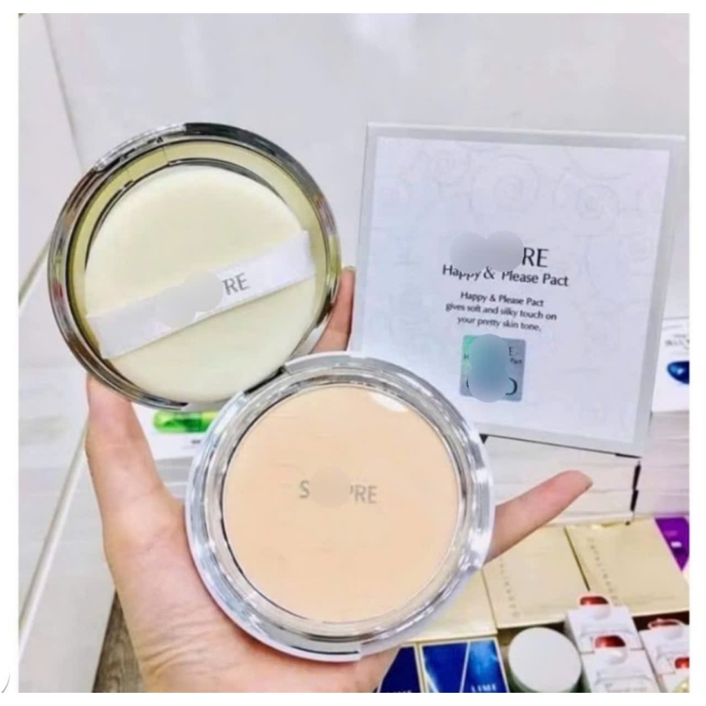 Phấn Phủ Trang Điểm Siêu Mịn Geo Trắng