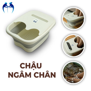 Chậu Ngâm Chân Gấp Gọn "PHỤ MẪU" Có Kệ Để Điện Thoại (TẶNG KÈM GÓI NGÂM CHÂN THẢO MỘC)