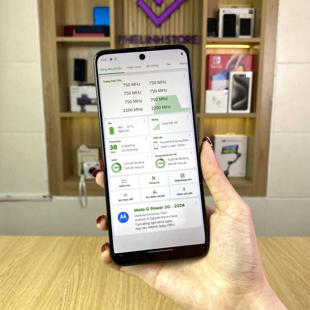 Điện thoại Motorola Moto G Power 5G (2024) XT2415 màn IPS 120Hz - Dimensity 7020 ram 8G 128G | BigBuy360 - bigbuy360.vn