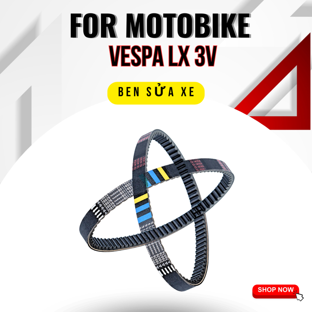 Dây curoa Vespa Lx 3v loại 1 cao cấp