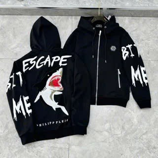 Áo Hoodie Zip Cá Mập Logo Thêu Chất Nỉ Dày Dặn Form Dáng Chuẩn   Nam Nữ