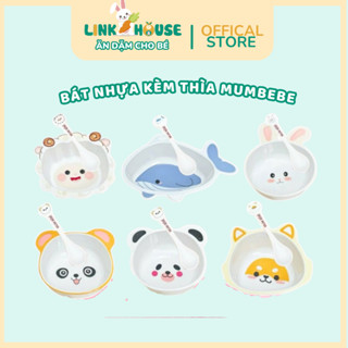 Bát Ăn Dặm Kèm Thìa, Bát Nhựa Mumbebe , Chất liệu Nhựa Melamine Chịu Nhiệt Cao Cấp An Toàn Cho Bé