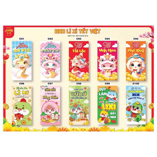 COMBO 5 CHIẾC PHONG BÌ LÌ XÌ NĂM 2025