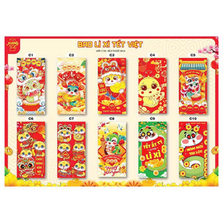 COMBO 5 CHIẾC PHONG BÌ LÌ XÌ NĂM 2025