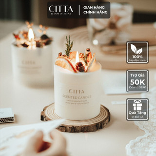   Kèm Đế  Nến Thơm CITTA SOYAMOO Floral Forest Sáp Đậu Nành Hương Tự Nhiên Giúp Thư Giãn Giảm Stress 