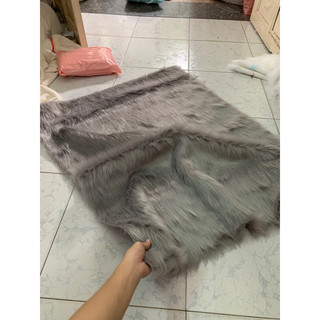Thảm Lông Màu Xám Tro Lông Dài Nhiều Size - Thảm Lông Màu Xám Cao Cấp
