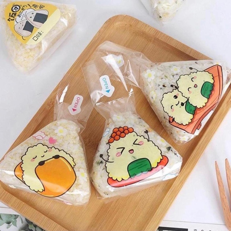 túi cơm nắm cơm vàng size lớn  set 100 túi, 50 túi