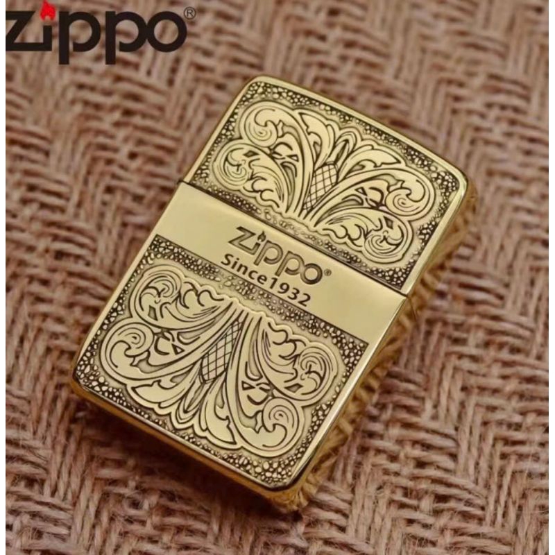 VỎ ZIPPO CHÍNH HÃNG - VỎ ZIPPO GIÁ RẺ 1941 REPLICA SỦI HOA VĂN VEN Ý