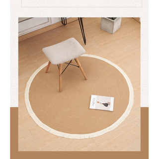 Thảm trải sàn nhà hình tròn bằng sợi đay 100cm, thảm trải sàn chụp ảnh decor